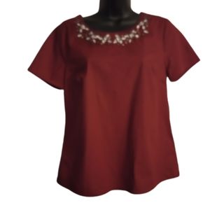 J. Crew Woman's Size 4 Maroon Blouse